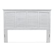Pemberly Row Modern Coastal Wood King Headboard in White Finish