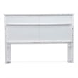 Pemberly Row Modern Coastal Wood King Headboard in White Finish