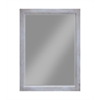 Pemberly Row Contemporary Wood Rectangular Mirror in Grey/White