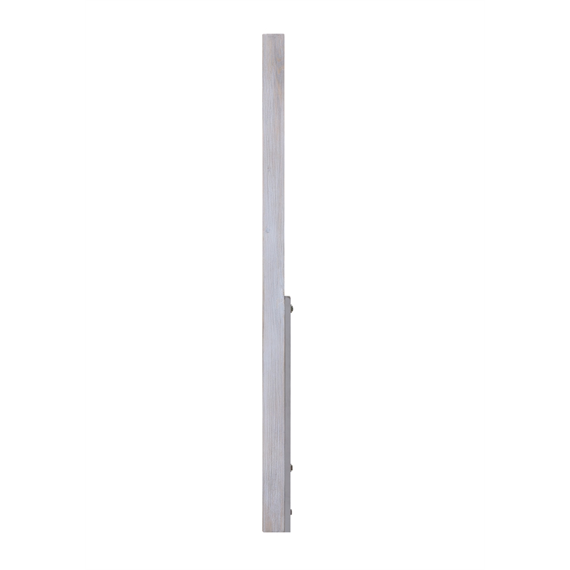 Pemberly Row Contemporary Wood Rectangular Mirror in Grey/White