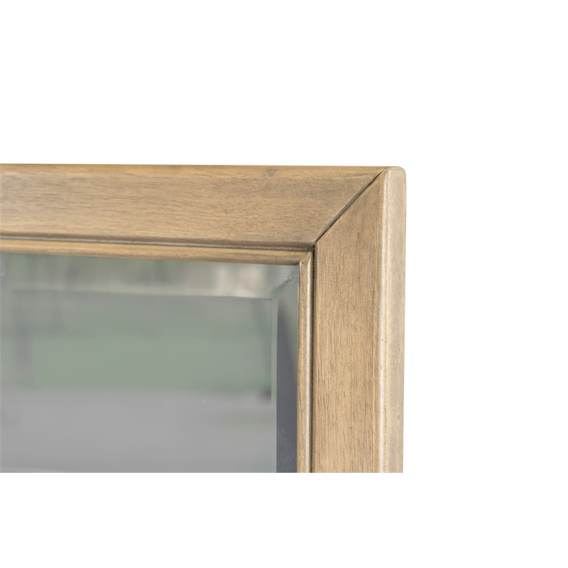 Pemberly Row Contemporary Mirror in Muted Earth Tones & Clay