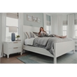 Pemberly Row Contemporary Solid Wood King Bed in White Finish