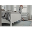 Pemberly Row Contemporary Solid Wood King Bed in White Finish