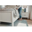 Pemberly Row Contemporary Solid Wood King Bed in White Finish