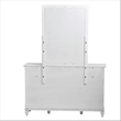 Pemberly Row Rectangle Modern Coastal Wood Mirror in White Finish