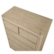 Pemberly Row Contemporary 5-Drawer Solid Wood Chest in Tan Natural