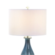 Pemberly Row Contemporary Blue Tone Art Glass Lamps (Set of 2)