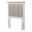 Pemberly Row Contemporary Wood Twin Headboard in Gray & White