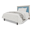 Pemberly Row Contemporary Twin Woven Headboard Ocean Blue & Aged Ivory