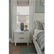Pemberly Row Contemporary 2-Drawer Solid Wood Nightstand in White