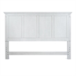 Pemberly Row Contemporary Wood Queen Bed in White & Soft Grey