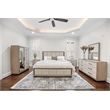 Pemberly Row Contemporary Queen Bed in Muted Earth Tones & Clay