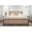 Pemberly Row Contemporary Queen Bed in Muted Earth Tones & Clay