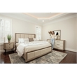 Pemberly Row Contemporary King Bed in Muted Earth Tones & Clay