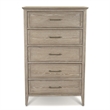 Pemberly Row Contemporary 5-Drawer Chest in Glazed Driftwood