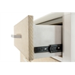 Pemberly Row Contemporary 6-Drawer Woven Chest in Sand in Stark White