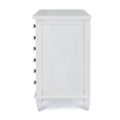 Pemberly Row Contemporary 3-Drawer Chest in White/Soft Grey Glaze