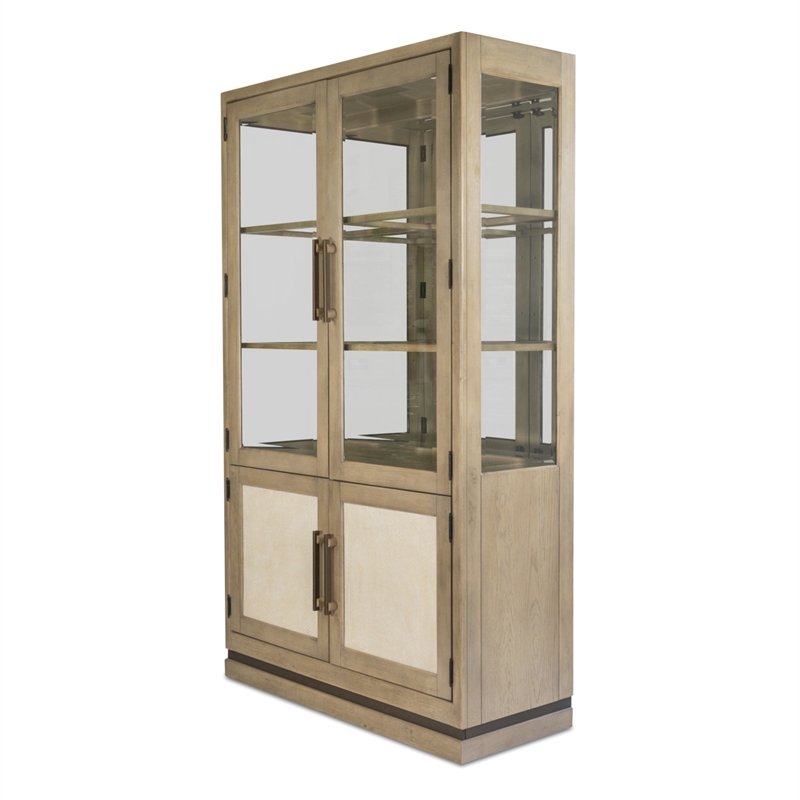 Pemberly Row Bunching Curio with LED in Muted Earth Tones & Clay