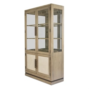 Pemberly Row Bunching Curio with LED in Muted Earth Tones & Clay