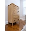 Pemberly Row Contemporary Wood 5-Drawer Chest in Warm Maple Finish
