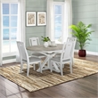 Pemberly Row Contemporary Butterfly Leaf Extension Dining Table in Gray