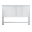 Pemberly Row Contemporary Wood Queen Headboard in White & Grey