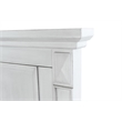 Pemberly Row Contemporary Wood Queen Headboard in White & Grey