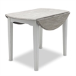 Pemberly Row Contemporary Solid Wood Round Table with Drop Leaf
