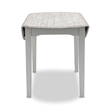 Pemberly Row Contemporary Solid Wood Round Table with Drop Leaf