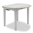 Pemberly Row Contemporary Solid Wood Round Table with Drop Leaf