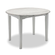 Pemberly Row Contemporary Solid Wood Round Table with Drop Leaf