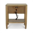 Pemberly Row Contemporary 1-Drawer Nightstand in Warm Maple Finish