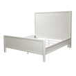 Pemberly Row Contemporary Solid Wood Queen Bed in White Finish