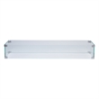 Pemberly Row Rectangular Traditional Tempered Glass Firepit Wind Guard in Green