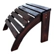 Pemberly Row Traditional Cedar Wood Adirondack Ottoman in Brown