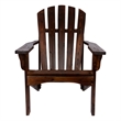 Pemberly Row Traditional Cedar Wood Patio Deck Adirondack Chair in Brown