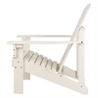 Pemberly Row Traditional Cedar Wood Patio Firepit Adirondack Chair in White