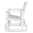 Pemberly Row Traditional Hardwood Outdoor Glider Loveseat in White Finish