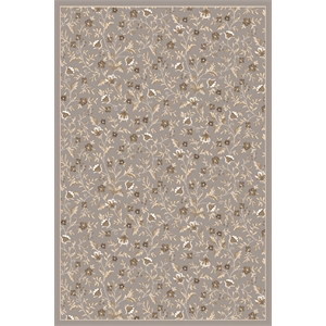 Pemberly Row Traditional 3'3&quot x 4'11&quot Rectangular Fabric Rug in Gray