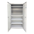 Pemberly Row Modern Industrial Office 5 Adjustable Shelves Storage in White