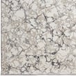 Pemberly Row Polyester Transitional Marbled Gray 5' Round Area Rug