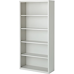 Pemberly Row Modern Industrial Office Stationary Bookcase in White