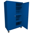 Pemberly Row Modern Industrial Office Mobile Storage Cabinet in Blue
