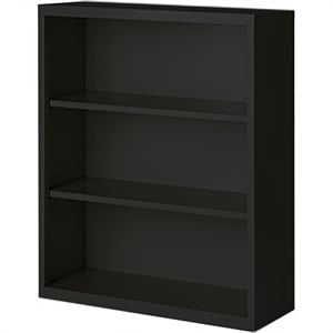 Pemberly Row Modern Industrial Office Stationary Bookcase in Black