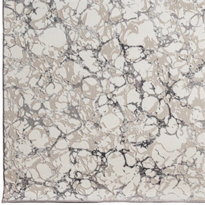 Pemberly Row Polyester Transitional Marbled Gray 8x10 Area Rug