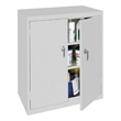 Pemberly Row Modern Industrial Office Counter High Cabinet in Gray