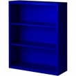 Pemberly Row Modern Industrial Office Stationary Bookcase in Blue