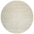 Pemberly Row Polyester Transitional Striated Beige 5' Round Area Rug