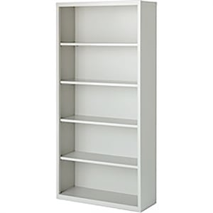 Pemberly Row Modern Industrial Office Stationary Bookcase in White