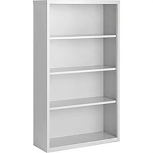 Pemberly Row Modern Industrial Office Stationary Bookcase in White